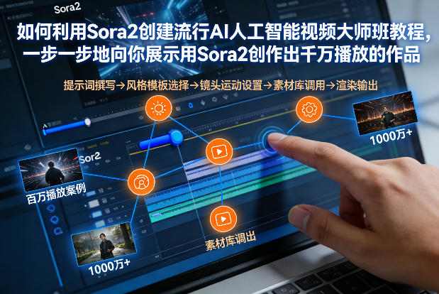 如何利用Sora2创建流行AI人工智能视频大师班,一步一步地向你展示用Sora2创作出千万播放的作品——生财有道创业项目网-生财有道