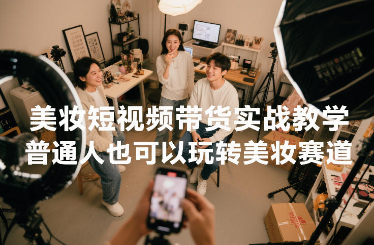 美妆短视频带货实战教学，普通人也可以玩转美妆赛道——生财有道创业项目网-生财有道