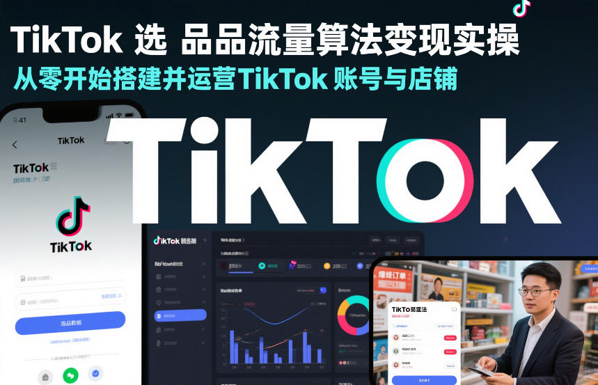 TikTok选品流量算法变现实操,从零开始搭建并运营TikTok账号与店铺——生财有道创业项目网-生财有道