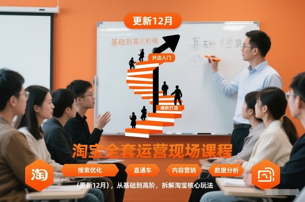 淘宝全套运营现场课程（更新26年1月），从基础到高阶，拆解淘宝核心玩法——生财有道创业项目网-生财有道