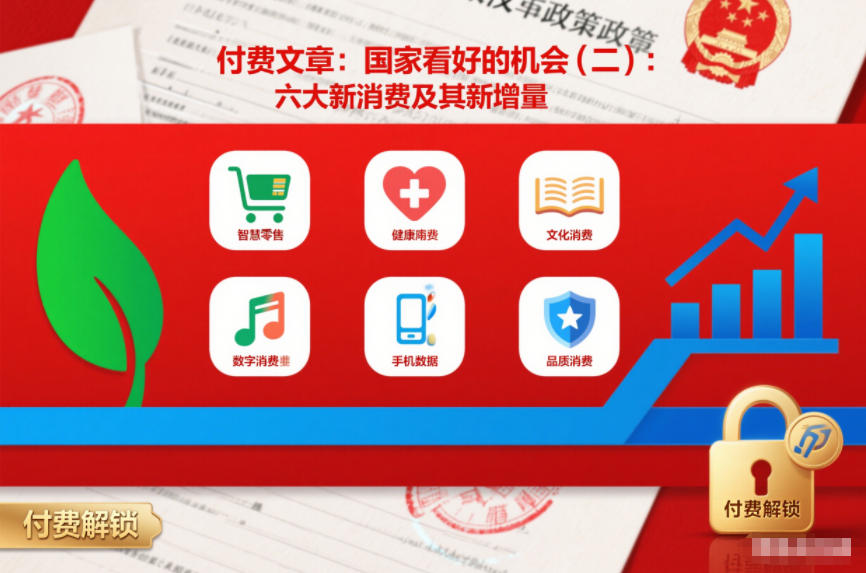 付费文章：国家看好的机会(二)：六大新消费及其新增量——生财有道创业项目网-生财有道
