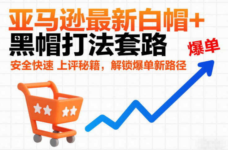 亚马逊最新白帽+黑帽打法套路，安全快速上评秘籍，解锁爆单新路径——生财有道创业项目网-生财有道