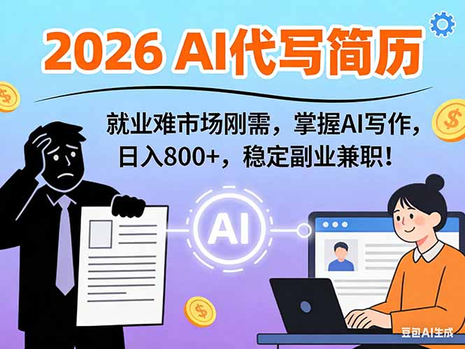(17119期)AI代写简历,超暴利,用万能模板月入1-3万实战教程,2026年市场刚需!_生财有道创业项目网-生财有道