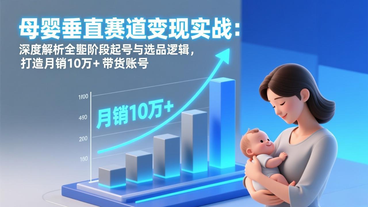 （17233期）母婴垂直赛道变现实战：深度解析三大阶段起号与选品逻辑，打造月销10万+带货账号_生财有道创业项目网-生财有道