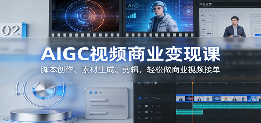 AIGC视频商业变现课：脚本创作、素材生成、剪辑，轻松做商业视频接单_生财有道创业网-生财有道