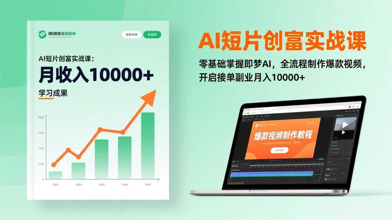 (17236期)AI短片创富实战课:零基础掌握即梦AI,全流程制作爆款视频,开启接单副业月入10000+(更新)_生财有道创业项目网-生财有道