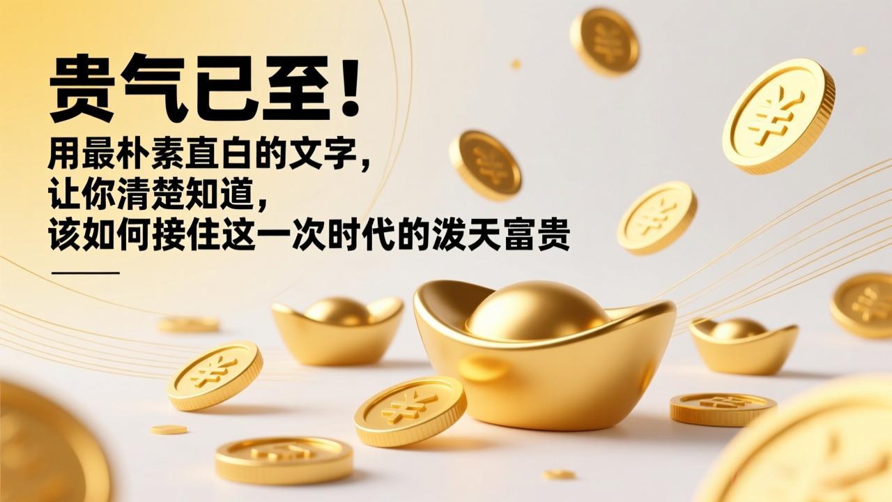 （17049期）付费文章：贵气已至！用最朴素直白的文字，让你清楚知道，该如何接住这一次时代的泼天富贵_生财有道创业项目网-生财有道