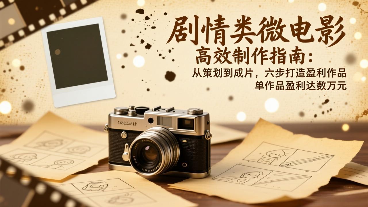 （17086期）剧情类微电影高效制作指南：从策划到成片，六步打造盈利作品，单作品盈利达数万元_生财有道创业项目网-生财有道