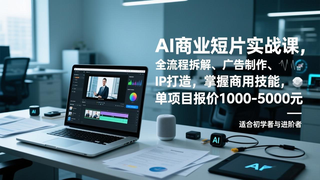 （17051期）AI商业短片实战课，全流程拆解、广告制作、IP打造，掌握商用技能，单项目报价1000-5000元_生财有道创业项目网-生财有道