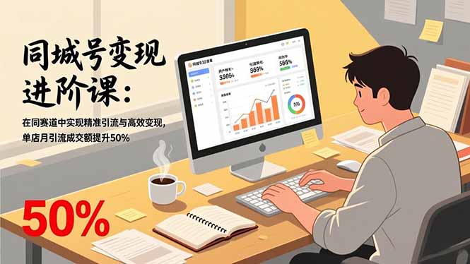 （17015期）同城号变现进阶课：在同城赛道中实现精准引流与高效变现，单店月引流成交额提升50%_生财有道创业项目网-生财有道