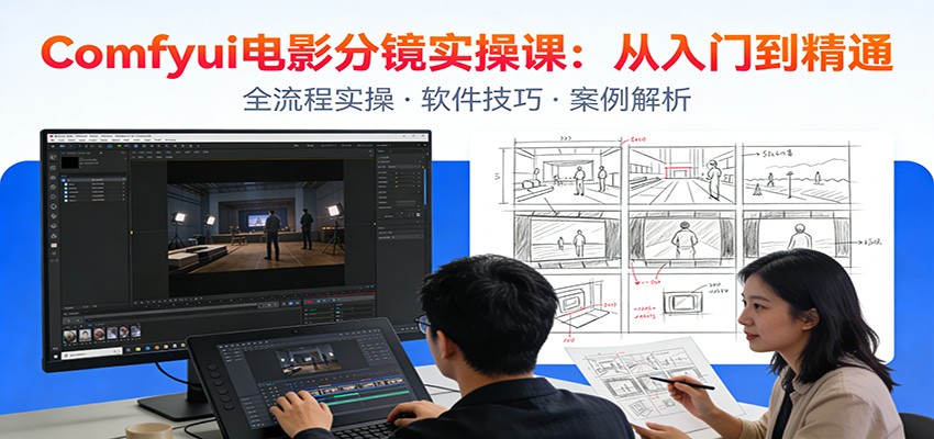 ComfyUI电影分镜实操课:分镜一致性,全流程AI视频制作,零基础也能做专业分镜_生财有道创业网-生财有道