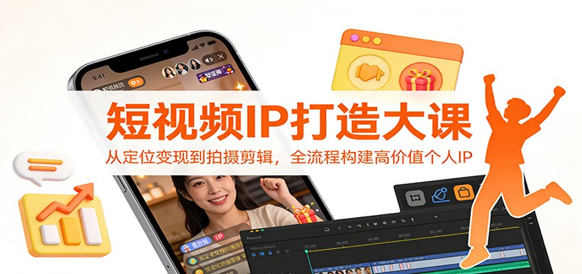 短视频IP打造大课:从定位变现到拍摄剪辑,全流程构建高价值个人IP_生财有道创业网-生财有道