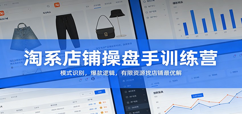 淘系店铺操盘手训练营:模式识别,爆款逻辑,有限资源找店铺最优解_生财有道创业网-生财有道