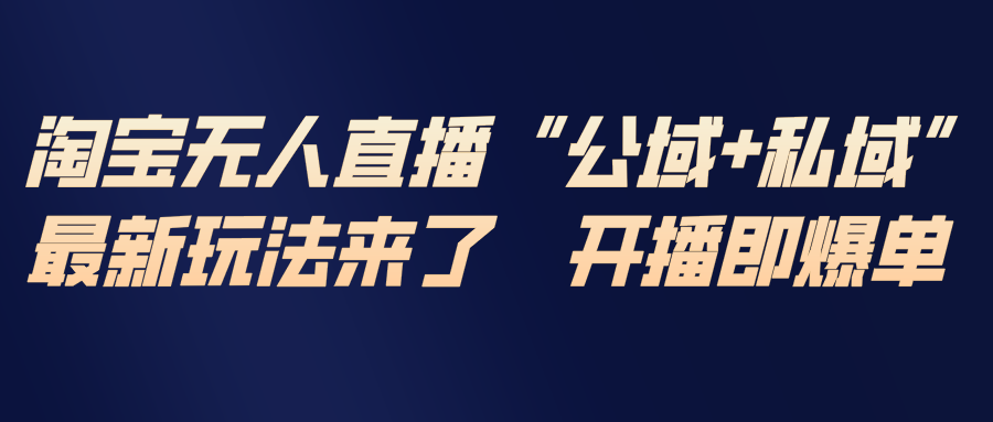 （17098期）淘宝无人直播最新玩法，包含私域和公域两种玩法_生财有道创业项目网-生财有道
