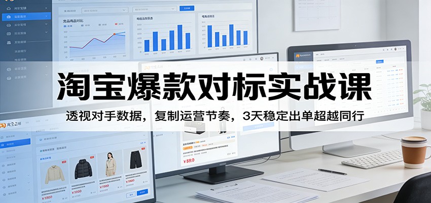 淘宝爆款对标实战课:透视对手数据,复制运营节奏,3天稳定出单超越同行_生财有道创业网-生财有道