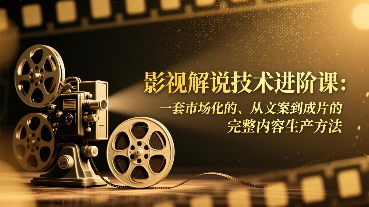 （17185期）影视解说技术进阶课：一套市场化的、从文案到成片的完整内容生产方法_生财有道创业项目网-生财有道