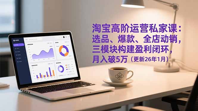 (17080期)淘宝高阶运营私家课:选品、爆款、全店动销,三模块构建盈利闭环,月入破5万(更新26年1月)_生财有道创业项目网-生财有道