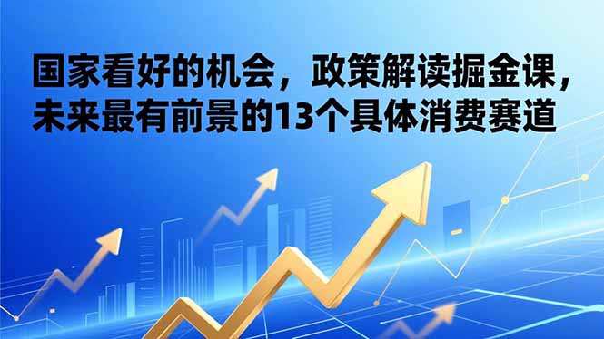 （17003期）某付费文章：国家看好的机会，政策解读掘金课，未来最有前景的13个具体消费赛道_生财有道创业项目网-生财有道