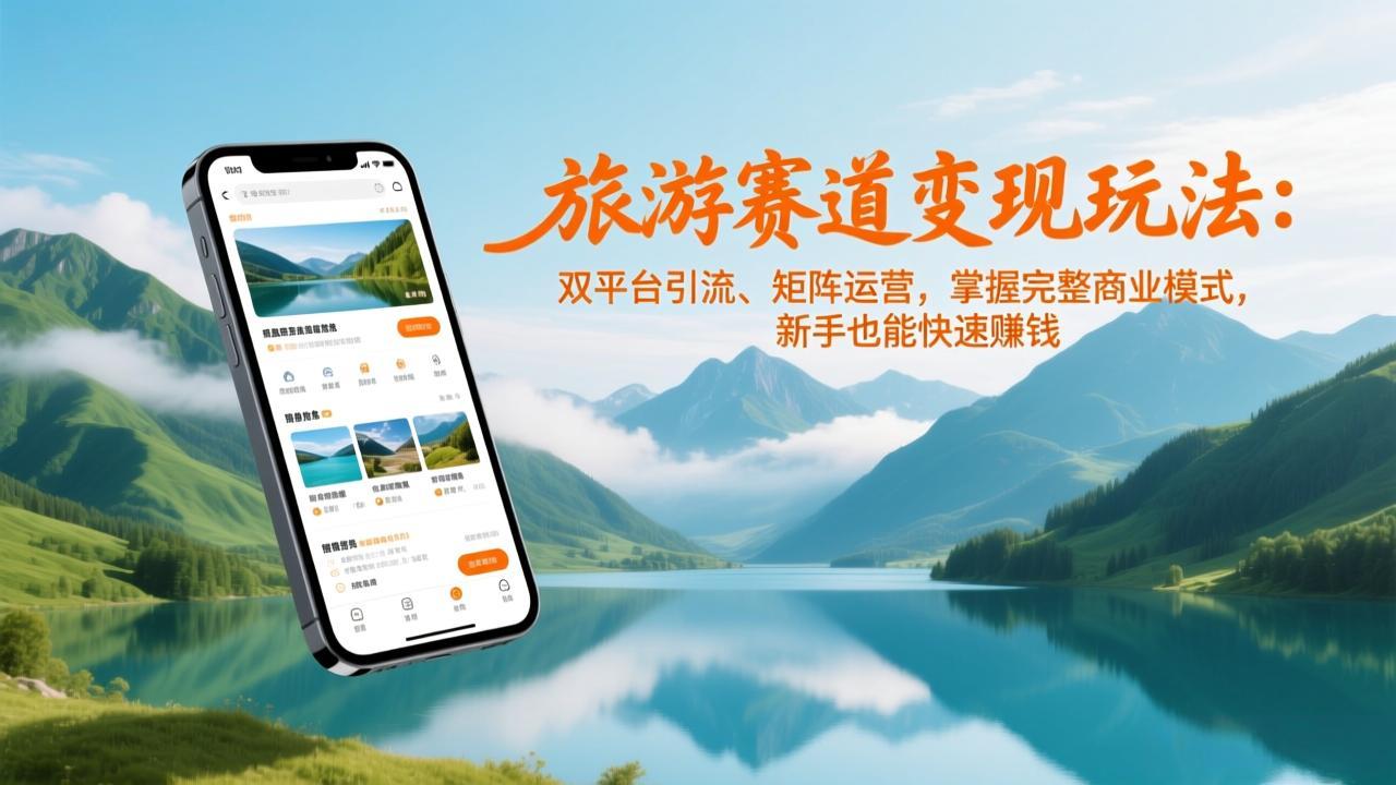 （17153期）旅游赛道变现玩法：双平台引流、矩阵运营，掌握完整商业模式，新手也能快速赚钱_生财有道创业项目网-生财有道