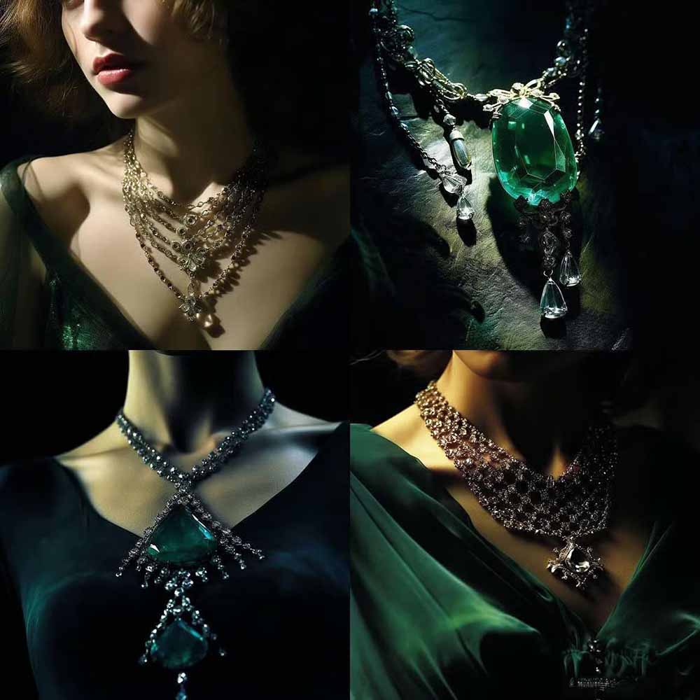 图片[4]-（17272期）460+专业Midjourney珠宝摄影AI提示词+成效果图，戒指/项链/耳环/手链/宝石/及奢侈配饰等全品类_生财有道创业项目网-生财有道
