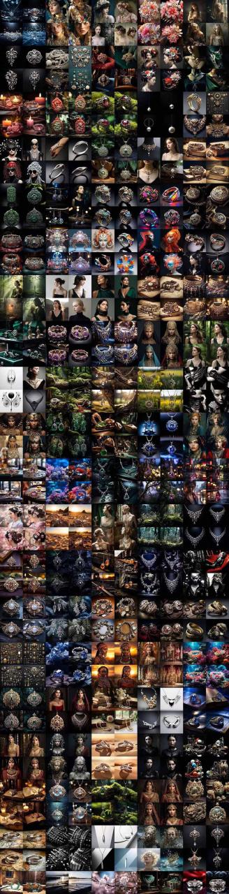 图片[11]-（17272期）460+专业Midjourney珠宝摄影AI提示词+成效果图，戒指/项链/耳环/手链/宝石/及奢侈配饰等全品类_生财有道创业项目网-生财有道