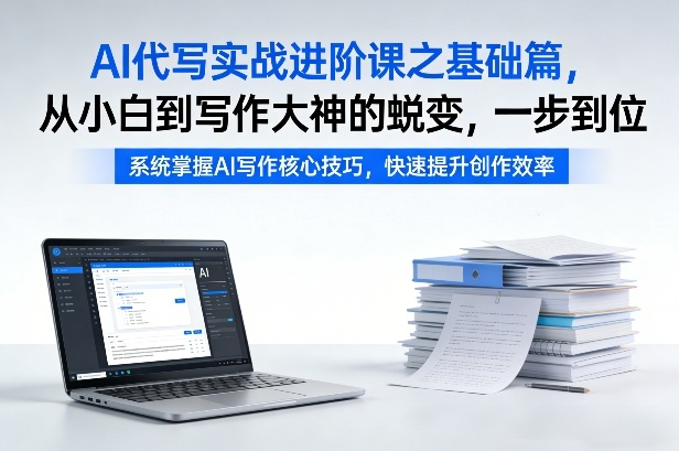 AI代写实战进阶课之基础篇，从小白到写作大神的蜕变，一步到位【揭秘】——生财有道创业项目网-生财有道