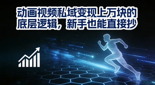 动画视频私域变现上W的底层逻辑,新手也能直接抄——生财有道创业项目网-生财有道