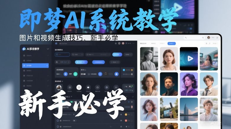 即梦AI系统教学，图片和视频生成技巧，新手必学——生财有道创业项目网-生财有道