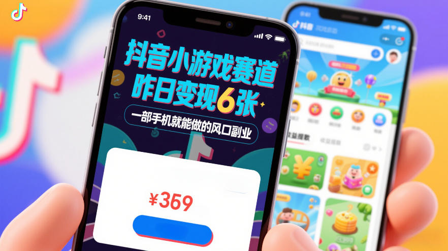 抖音小游戏赛道,昨日变现600+,零基础一部手机就能做的风口副业【揭秘】——生财有道创业项目网-生财有道