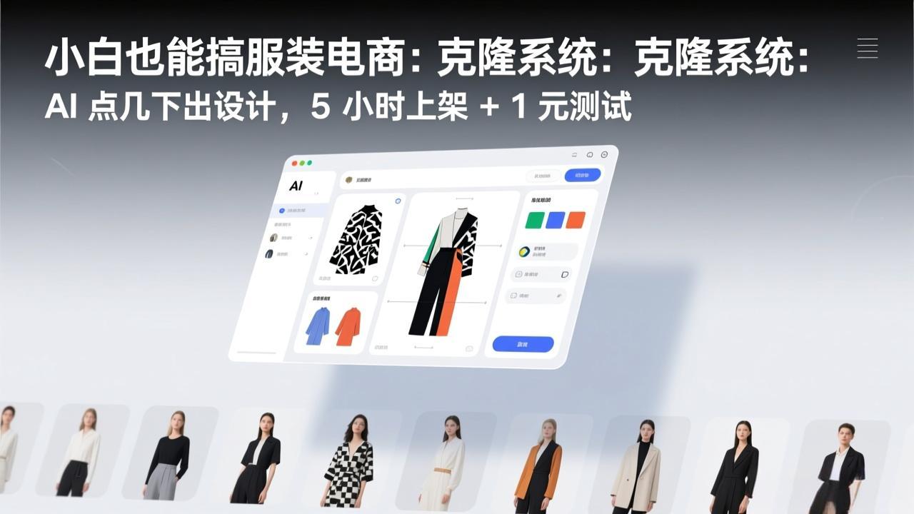 (17411期)小白也能搞服装电商:克隆系统:AI 点几下出设计,5 小时上架 + 1 元测试_生财有道创业项目网-生财有道