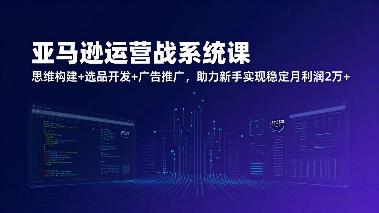 （17311期）亚马逊运营实战系统课，思维构建+选品开发+广告推广，助力新手实现稳定月利润2万+（更新）_生财有道创业项目网-生财有道