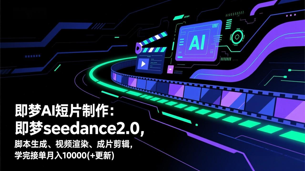 (17236期)即梦AI短片制作(更新):即梦seedance2.0,脚本生成、视频渲染、成片剪辑,学完接单月入10000+_生财有道创业项目网-生财有道