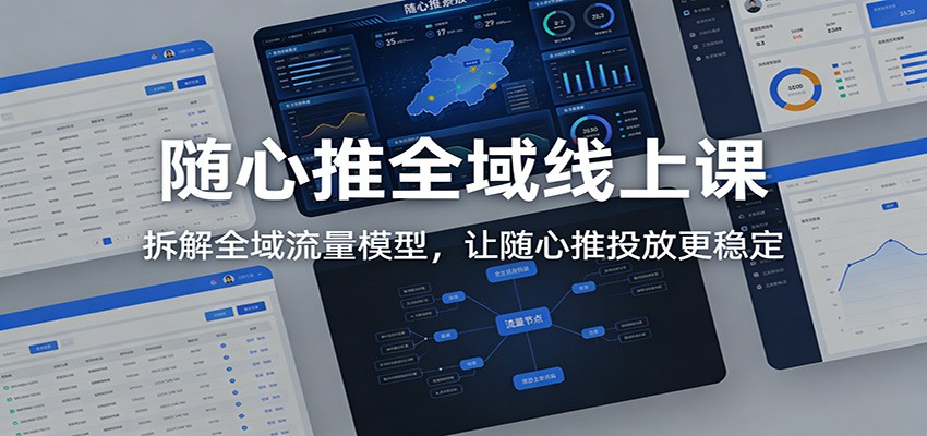随心推全域线上课：拆解全域流量模型，让随心推投放更稳定_生财有道创业网-生财有道