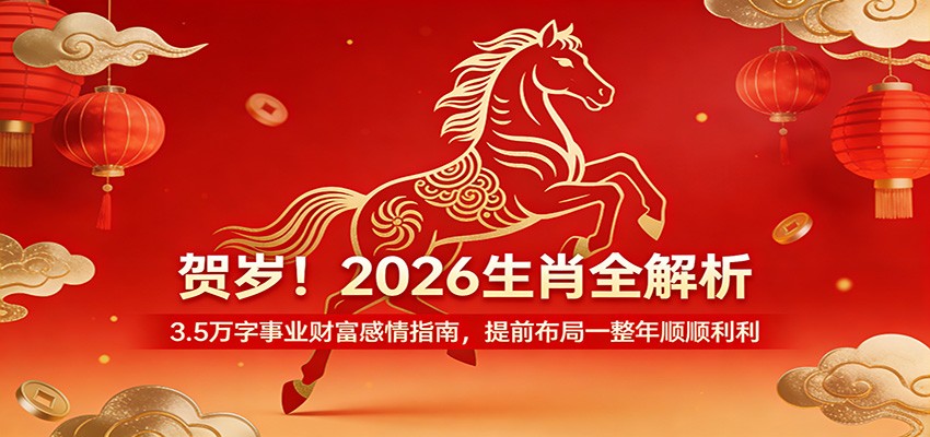 贺岁！2026生肖全解析，3.5万字事业财富感情指南，提前布局一整年顺顺利利_生财有道创业网-生财有道