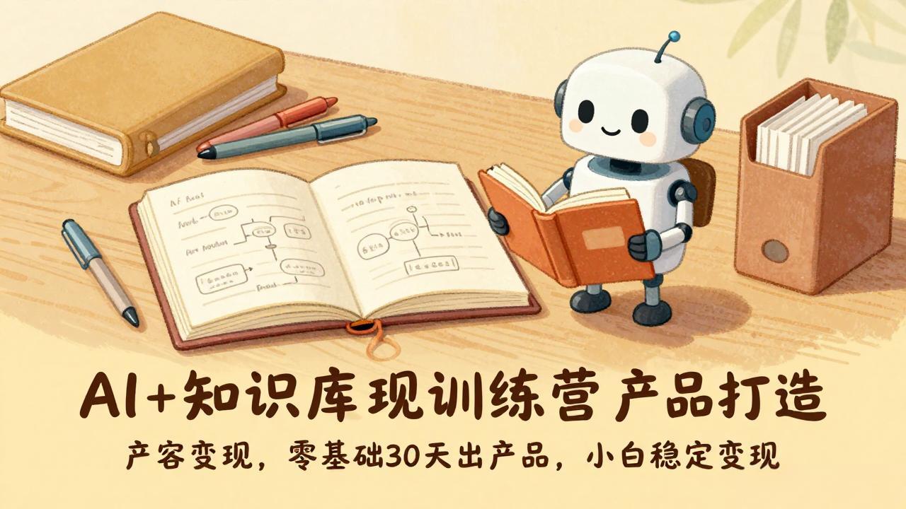 （17323期）AI+知识库变现训练营，产品打造、内容创作、全平台变现，零基础30天出产品，小白稳定变现_生财有道创业项目网-生财有道