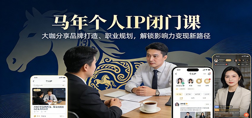 马年个人IP闭门课,大咖分享品牌打造、职业规划,解锁影响力变现新路径_生财有道创业网-生财有道