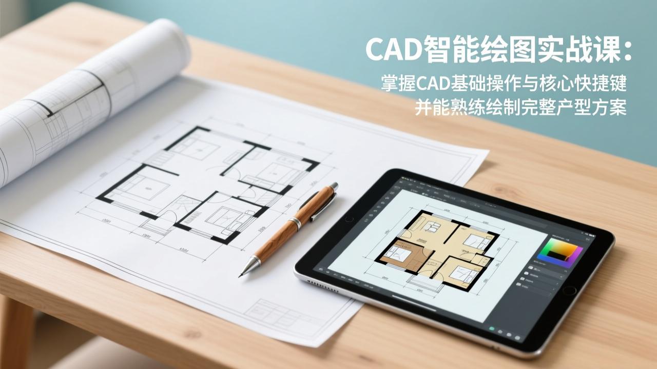 （17348期）CAD智能绘图实战课：掌握CAD基础操作与核心快捷键，并能熟练绘制完整户型方案_生财有道创业项目网-生财有道