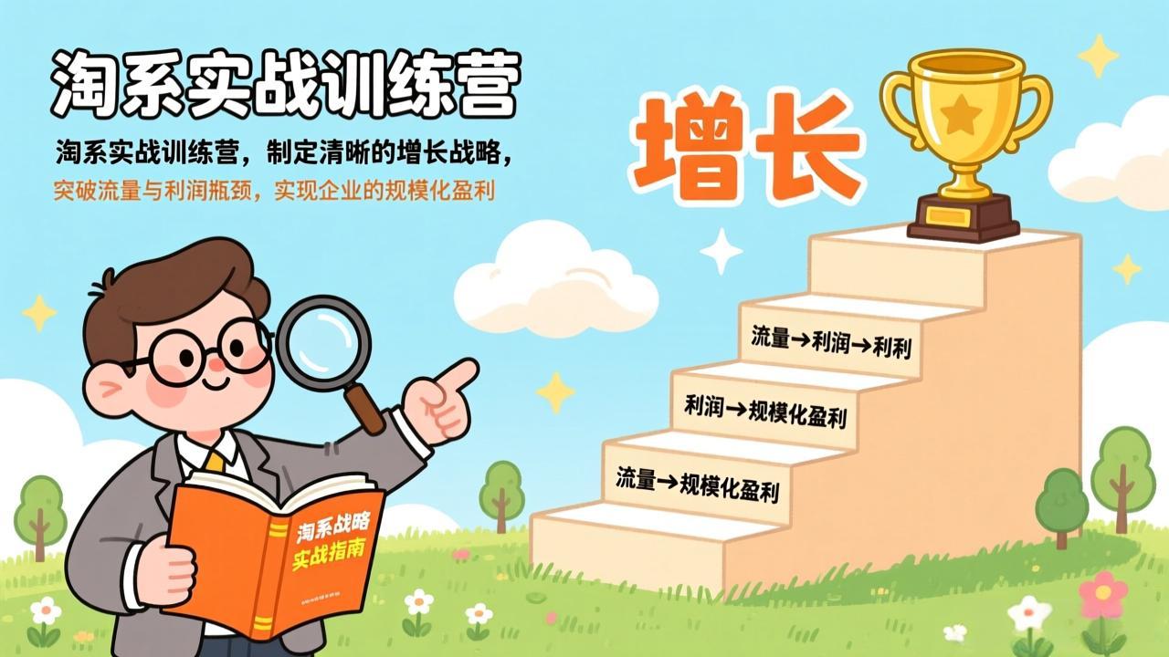 （17325期）淘系实战训练营(更新)，制定清晰的增长战略，突破流量与利润瓶颈，实现企业的规模化盈利_生财有道创业项目网-生财有道