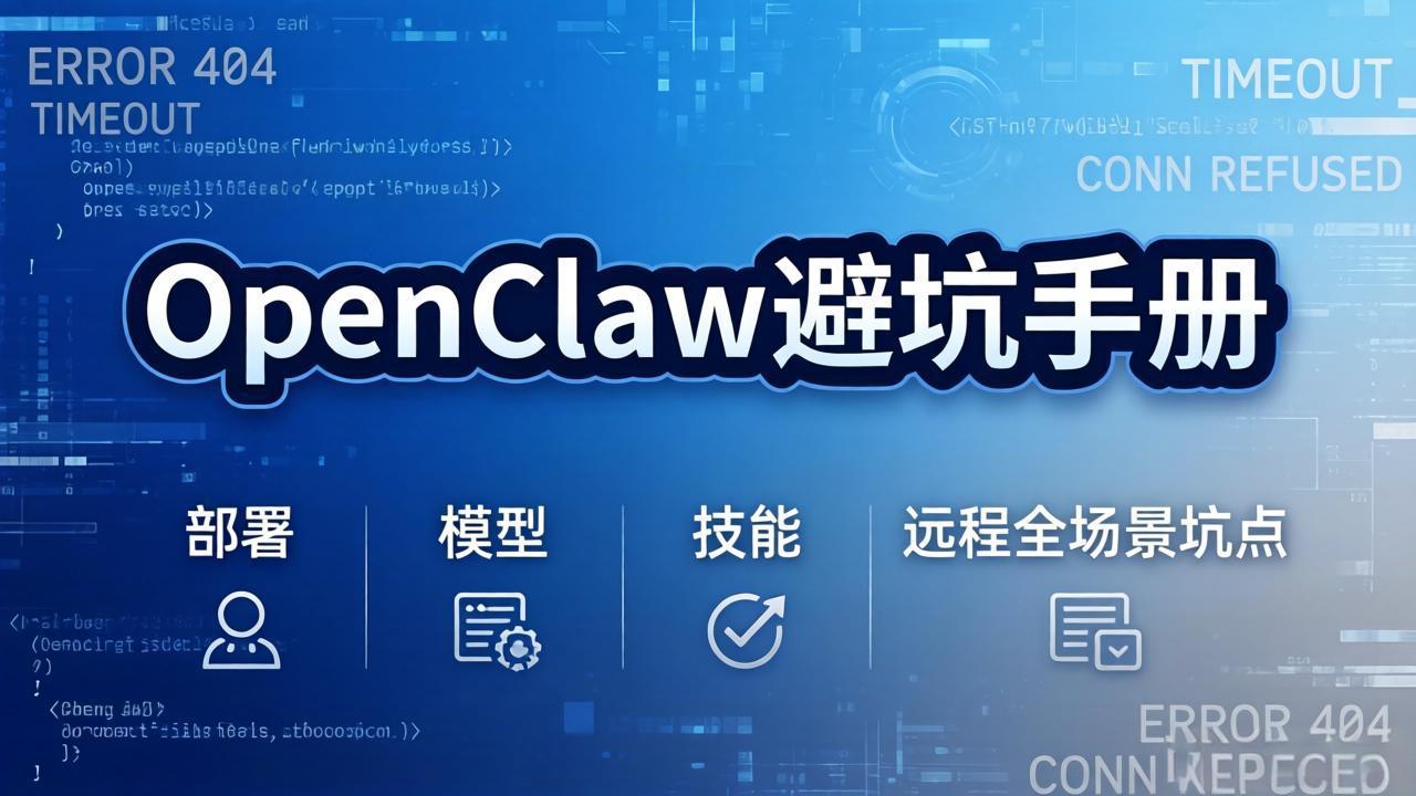 （17671期）OpenClaw避坑手册：部署+模型+技能+远程全场景坑点，一次性给你说全，少走弯路_生财有道创业项目网-生财有道