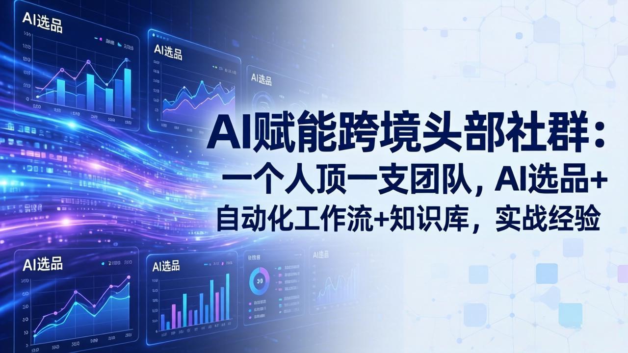 （17750期）AI赋能跨境头部社群：一个人顶一支团队，AI选品+自动化工作流+知识库，实战经验-更新3月_生财有道创业项目网-生财有道