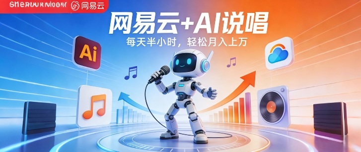 网易云+AI说唱,每天半小时,AI内容创作+流量变现,轻松月入1W——生财有道创业项目网-生财有道