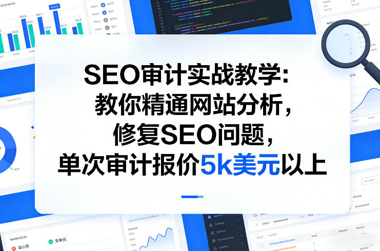 SEO审计实战教学：教你精通网站分析，修复SEO问题，单次审计报价5k美元以上——生财有道创业项目网-生财有道