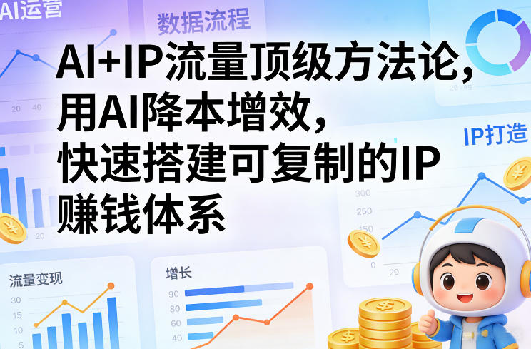 AI+IP流量顶级方法论,用AI降本增效,快速搭建可复制的IP賺钱体系——生财有道创业项目网-生财有道