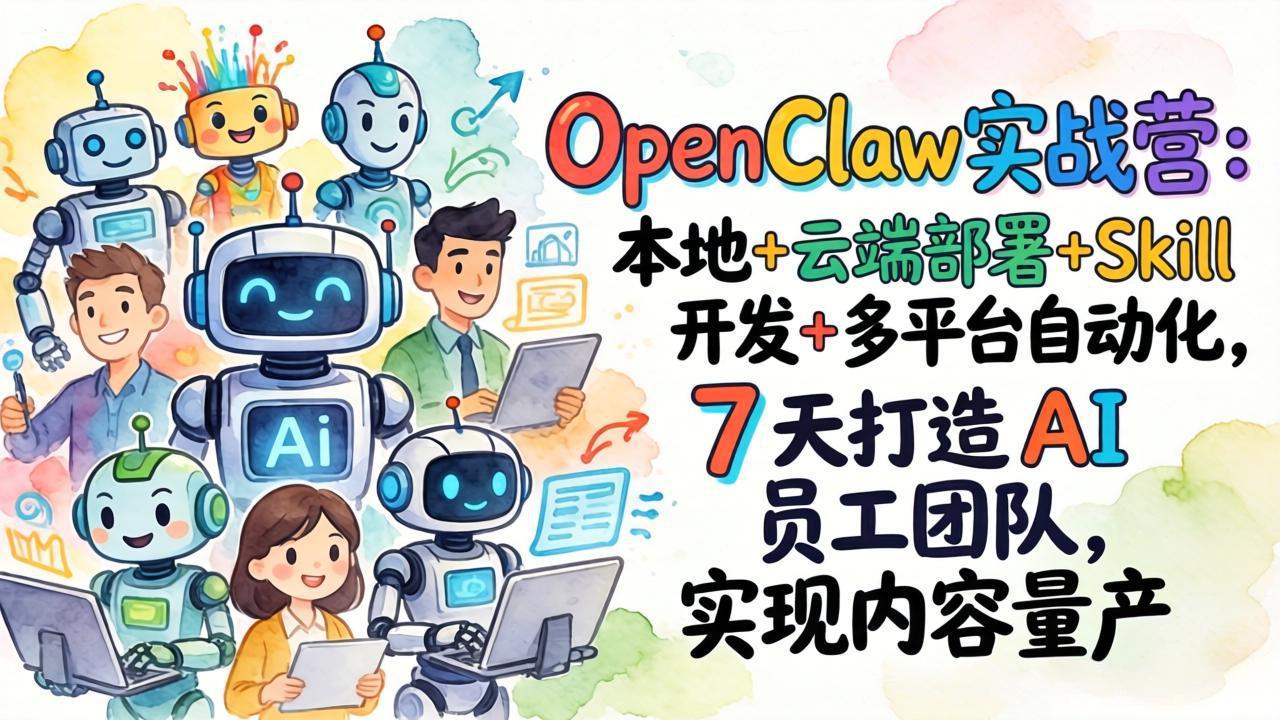 （17626期）OpenClaw实战营：本地+云端部署+Skill开发+多平台自动化，7 天打造 AI 员工团队，实现内容量产_生财有道创业项目网-生财有道