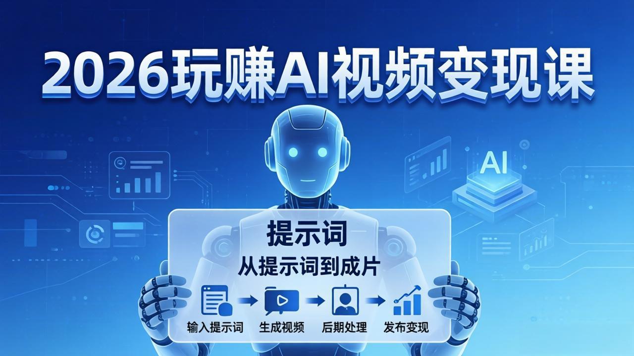 (17827期)2026玩赚AI视频变现课:掌握 AI 视频全流程技能,从提示词到成片高效产出_生财有道创业项目网-生财有道