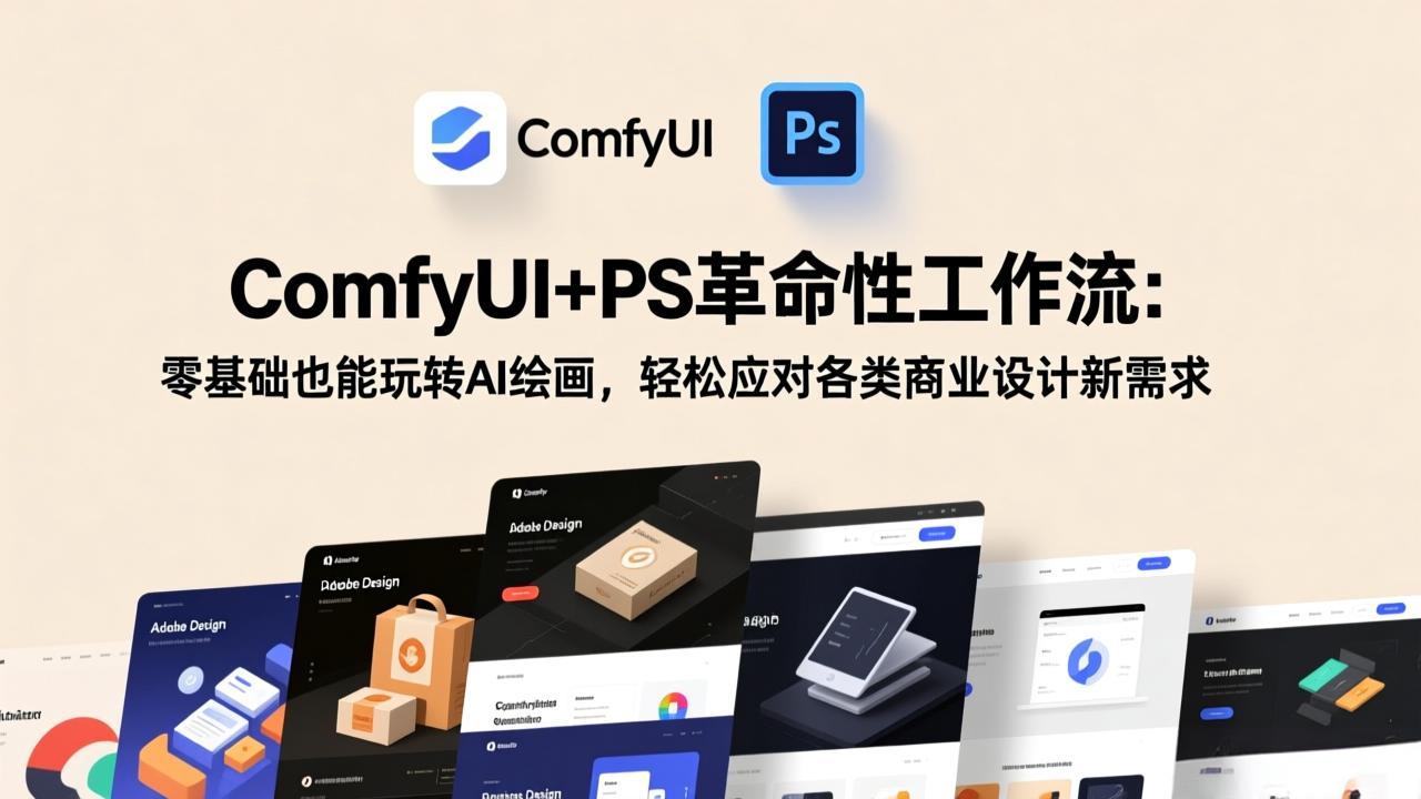 （17512期）ComfyUI+PS革命性工作流：零基础也能玩转AI绘画，轻松应对各类商业设计新需求_生财有道创业项目网-生财有道