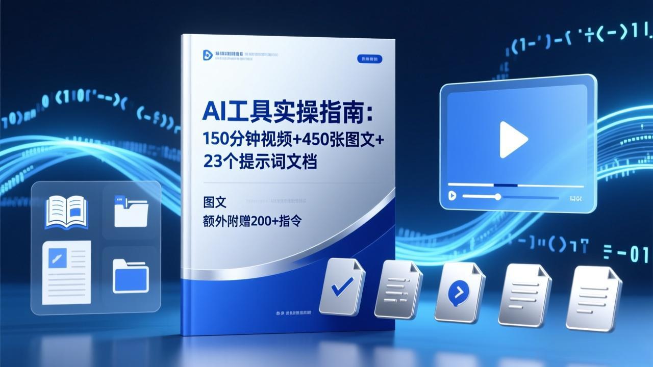 （17504期）AI工具实操指南：150分钟视频+450张图文+23个提示词文档，额外附赠200+指令_生财有道创业项目网-生财有道