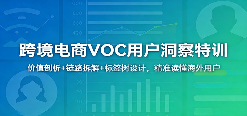 跨境电商VOC用户洞察特训:价值剖析+链路拆解+标签树设计,精准读懂海外用户_生财有道创业网-生财有道