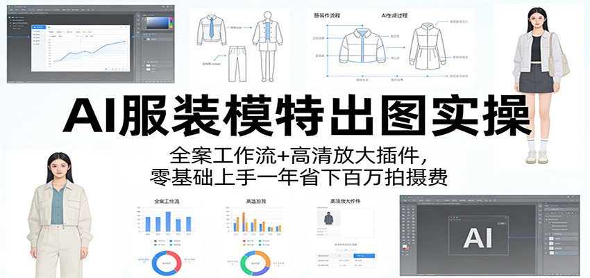 AI服装模特出图实操：全案工作流+ 高清放大插件，零基础上手一年省下百万拍摄费_生财有道创业网-生财有道