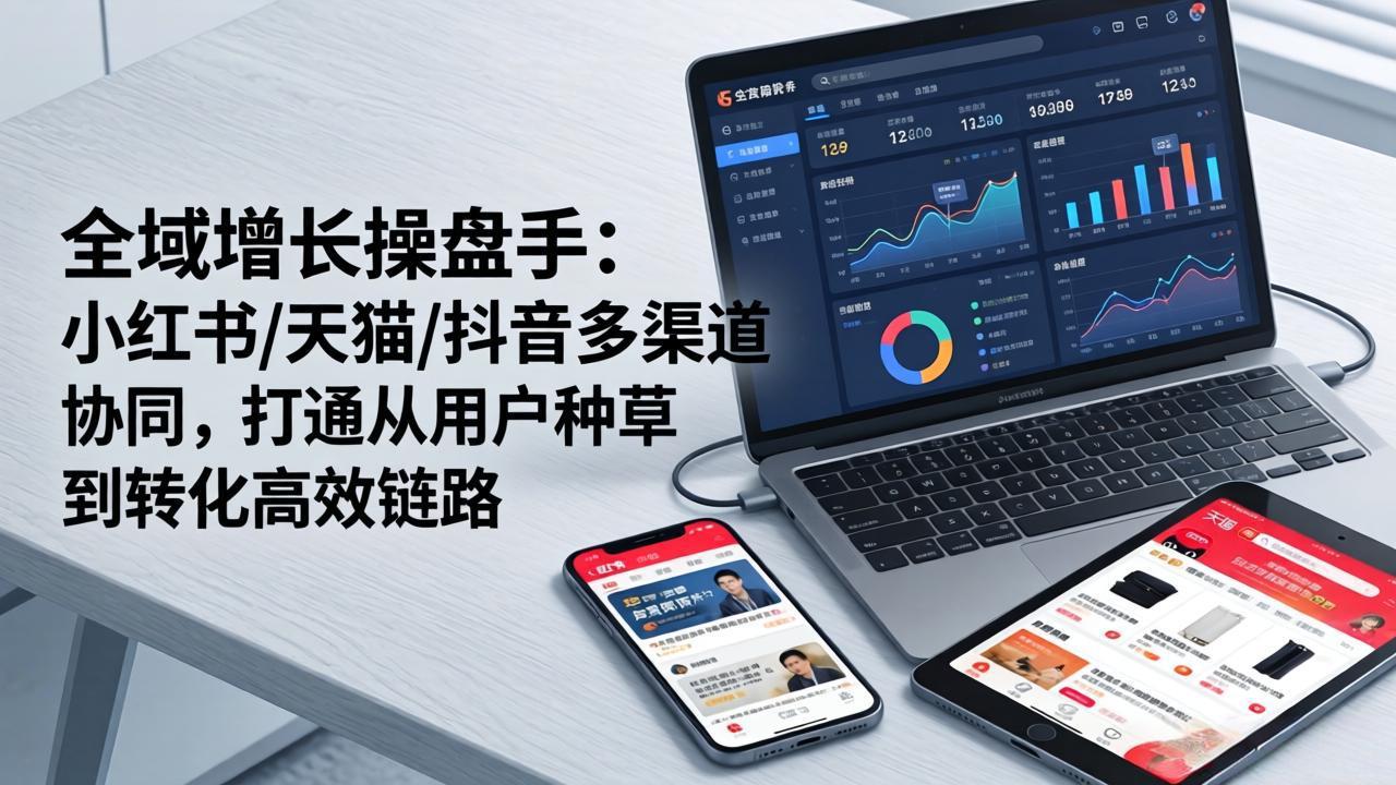 （17605期）全域增长操盘手：小红书/天猫/抖音多渠道协同，打通从用户种草到转化高效链路_生财有道创业项目网-生财有道